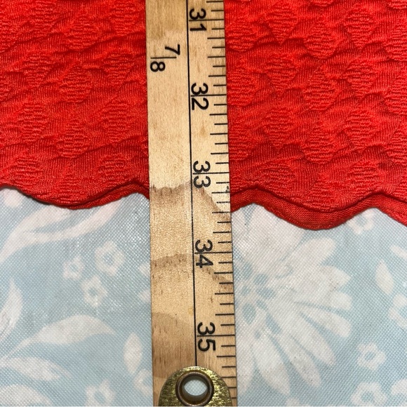 Women’s size XS Maeve Anthropologie Coral Caye Scalloped Hem Cut Out Dress - Picture 14 of 14